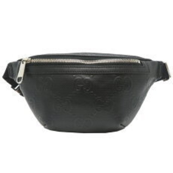 Gucci Belt Black Bag Waist Leather GG - Picture 1 of 9